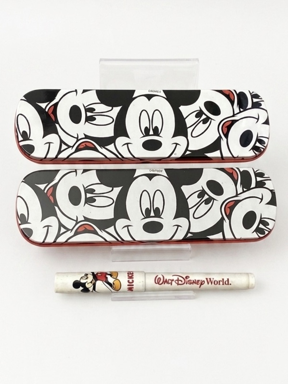 Vintage 1997 Disney Mickey Mouse Collectible Rolleeball Pen Case and Pen Set